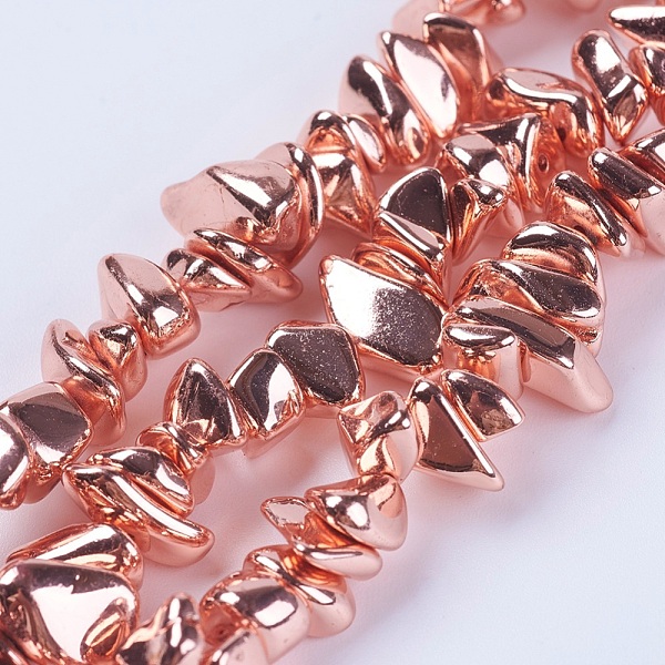 PandaHall Electroplate Non-magnetic Synthetic Hematite Beads Strands, Chip, Grade AA, Rose Gold Plated, 5~12x3~7mm, Hole: 0.5mm, about...
PandaHall Electroplate Non-magnetic Synthetic Hematite Beads Strands, Chip, Grade AA, Rose Gold Plated, 5~12x3~7mm, Hole: 0.5mm, about...