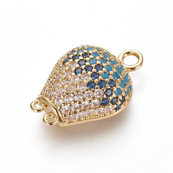 PandaHall Brass Micro Pave Cubic Zirconia Chandelier Component Links, 3 Loop Connectors, Bud, Colorful, Golden, 17.5x11.5x4.5mm, Hole: 1.8mm...
PandaHall Brass Micro Pave Cubic Zirconia Chandelier Component Links, 3 Loop Connectors, Bud, Colorful, Golden, 17.5x11.5x4.5mm, Hole: 1.8mm...