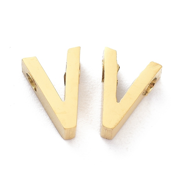 PandaHall Ion Plating(IP) 304 Stainless Steel Charms, Alphabet, Golden, Letter.V, 8x5.5x3mm, Hole: 1.8mm 304 Stainless Steel Letter V
PandaHall Ion Plating(IP) 304 Stainless Steel Charms, Alphabet, Golden, Letter.V, 8x5.5x3mm, Hole: 1.8mm 304 Stainless Steel Letter V