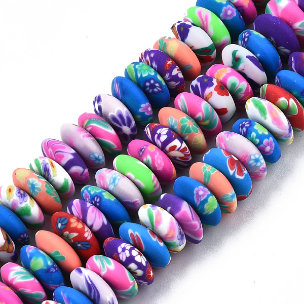 PandaHall Handmade Polymer Clay Beads Strands, Flat Round, Mixed Color, 9.5~10.5x3.5mm, Hole: 1.5mm, about 104~105pcs/strand, 15.75..., Multicolor
PandaHall Handmade Polymer Clay Beads Strands, Flat Round, Mixed Color, 9.5~10.5x3.5mm, Hole: 1.5mm, about 104~105pcs/strand, 15.75..., Multicolor