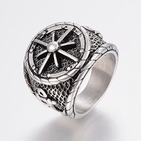 PandaHall 304 Stainless Steel Finger Rings, Wide Band Rings, Antique Silver, 17~22mm 304 Stainless Steel
PandaHall 304 Stainless Steel Finger Rings, Wide Band Rings, Antique Silver, 17~22mm 304 Stainless Steel