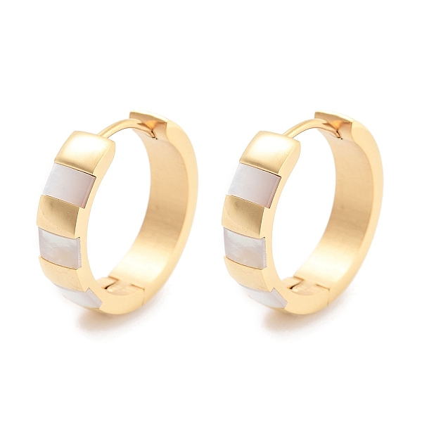 PandaHall Ion Plating(IP) 304 Stainless Steel Hoop Earrings, with 316 Surgical Stainless Steel Ear Pin and Natural Shell, Golden, 5x19.5mm...
PandaHall Ion Plating(IP) 304 Stainless Steel Hoop Earrings, with 316 Surgical Stainless Steel Ear Pin and Natural Shell, Golden, 5x19.5mm...
