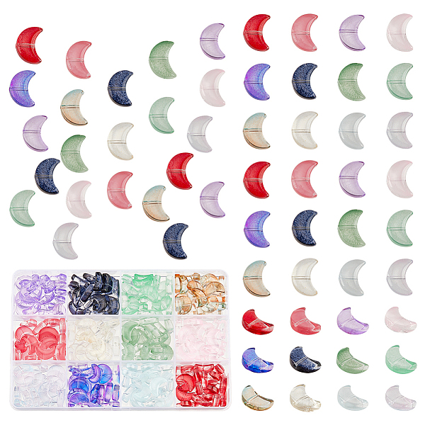 PandaHall PH 240Pcs 12 Colors Transparent Glass Beads Moon Glass Beads Transparent Crescent Moon Beads for Jewelry Making and DIY Craft..., Multicolor
PandaHall PH 240Pcs 12 Colors Transparent Glass Beads Moon Glass Beads Transparent Crescent Moon Beads for Jewelry Making and DIY Craft..., Multicolor