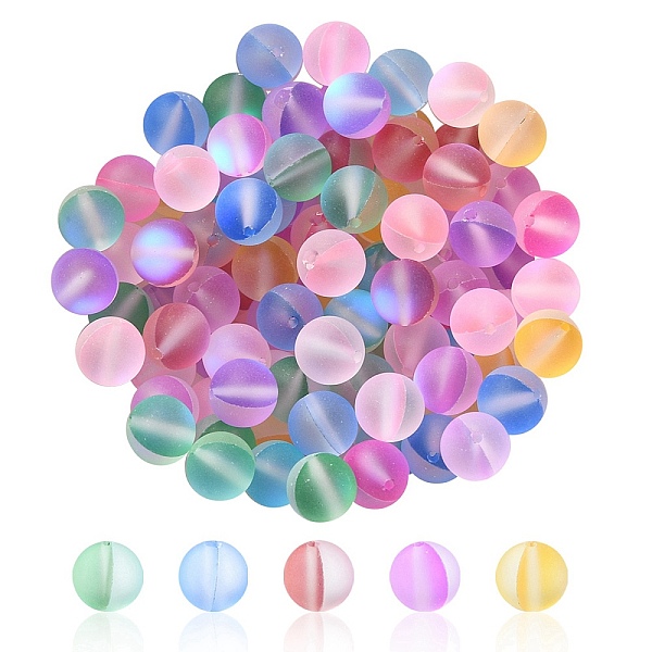 PandaHall 100Pcs Synthetic Moonstone Beads, Frosted, Round, Colorful, 8mm, Hole: 1mm Moonstone Round
PandaHall 100Pcs Synthetic Moonstone Beads, Frosted, Round, Colorful, 8mm, Hole: 1mm Moonstone Round