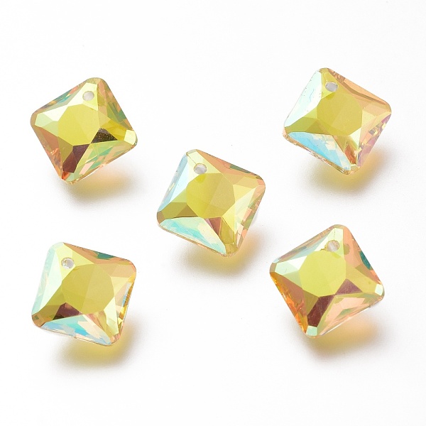 PandaHall Glass Rhinestone Pendants, Faceted, Square/Rhombus, Sun, 11.5x11.5x5mm, Hole: 1.2mm Rhinestone Square Orange
PandaHall Glass Rhinestone Pendants, Faceted, Square/Rhombus, Sun, 11.5x11.5x5mm, Hole: 1.2mm Rhinestone Square Orange