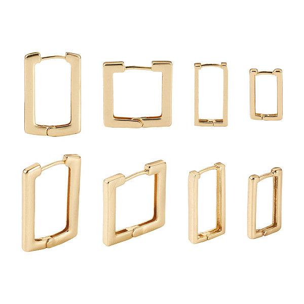 PandaHall 8Pcs 4 Size Brass Rectangle Hoop Earrings for Women, Real 14K Gold Plated, 15~29x9~20x2~3mm, Pin: 0.7~0.8mm, 2Pcs/style Brass...
PandaHall 8Pcs 4 Size Brass Rectangle Hoop Earrings for Women, Real 14K Gold Plated, 15~29x9~20x2~3mm, Pin: 0.7~0.8mm, 2Pcs/style Brass...