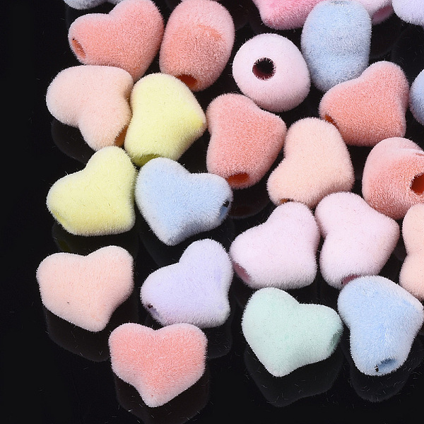 PandaHall Flocky Acrylic Beads, Heart, Mixed Color, 9x11x8mm, Hole: 2.5mm Acrylic Heart Multicolor
PandaHall Flocky Acrylic Beads, Heart, Mixed Color, 9x11x8mm, Hole: 2.5mm Acrylic Heart Multicolor