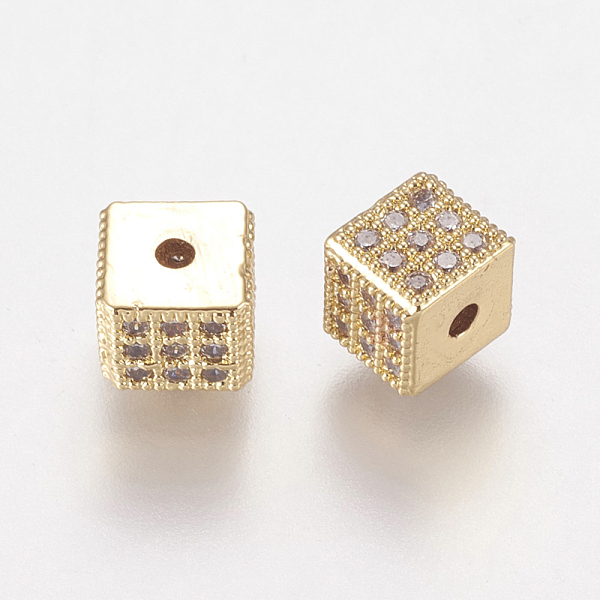 PandaHall Brass Micro Pave Cubic Zirconia Beads, Cube, Nickel Free & Lead Free & Cadmium Free, Clear, Golden, 6x6x6mm, Hole: 1.5mm...
PandaHall Brass Micro Pave Cubic Zirconia Beads, Cube, Nickel Free & Lead Free & Cadmium Free, Clear, Golden, 6x6x6mm, Hole: 1.5mm...