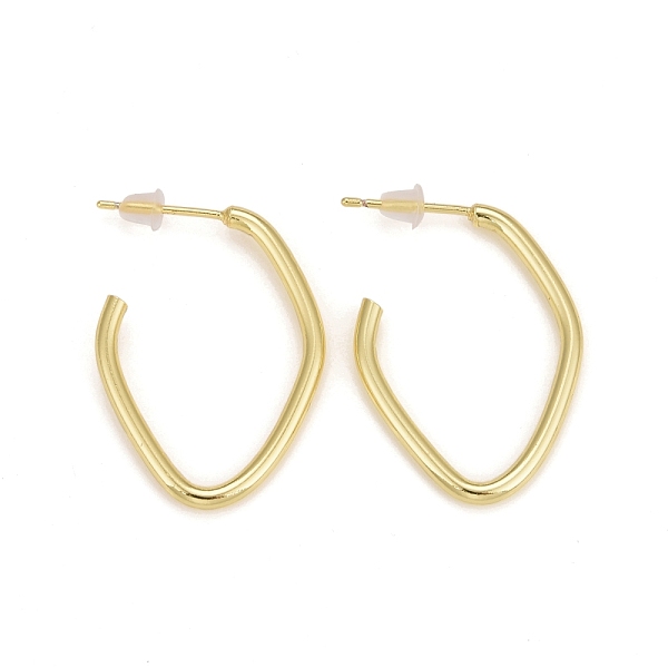 PandaHall Rack Plating Brass Twist Rhombus Stud Earrings, Half Hoop Earrings, Lead Free & Cadmium Free, Real 18K Gold Plated, 28x20.5x2mm...
PandaHall Rack Plating Brass Twist Rhombus Stud Earrings, Half Hoop Earrings, Lead Free & Cadmium Free, Real 18K Gold Plated, 28x20.5x2mm...