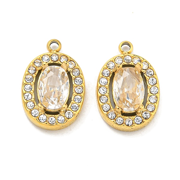 PandaHall Vacuum Plating 304 Stainless Steel Pendants, with Cubic Zirconia and Rhinestone, Oval, Real 18K Gold Plated, 12x8.5x3.5mm, Hole..., Clear
PandaHall Vacuum Plating 304 Stainless Steel Pendants, with Cubic Zirconia and Rhinestone, Oval, Real 18K Gold Plated, 12x8.5x3.5mm, Hole..., Clear