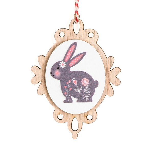 PandaHall Easter Theme Wood Oval with Rabbit Pendant Decoration, for Home Party Hanging Decoration, Navajo White, 88x64x8mm Wood Oval
PandaHall Easter Theme Wood Oval with Rabbit Pendant Decoration, for Home Party Hanging Decoration, Navajo White, 88x64x8mm Wood Oval