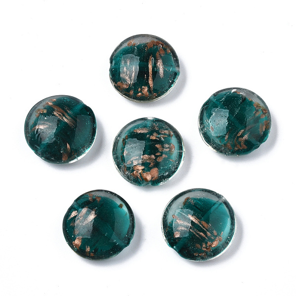 PandaHall Handmade Gold Sand Lampwork Beads, Flat Round, Dark Cyan, 28.5x13mm, Hole: 1.8mm Lampwork Flat Round
PandaHall Handmade Gold Sand Lampwork Beads, Flat Round, Dark Cyan, 28.5x13mm, Hole: 1.8mm Lampwork Flat Round