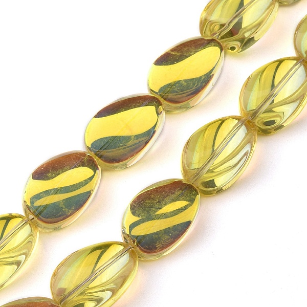 PandaHall Transparent Electroplate Glass Bead Strands, Half Rainbow Plated, Teardrop, Yellow, 18.5x12.5x6mm, Hole: 1mm, about 40pcs/strand...
PandaHall Transparent Electroplate Glass Bead Strands, Half Rainbow Plated, Teardrop, Yellow, 18.5x12.5x6mm, Hole: 1mm, about 40pcs/strand...