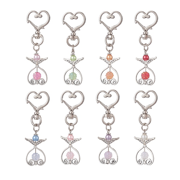 PandaHall Angel Alloy Pendant Decoration, with Glass Pearl Bead and Acrylic Beads, Mixed Color, 71mm, 8pcs/set Alloy Angel & Fairy..., Multicolor
PandaHall Angel Alloy Pendant Decoration, with Glass Pearl Bead and Acrylic Beads, Mixed Color, 71mm, 8pcs/set Alloy Angel & Fairy..., Multicolor