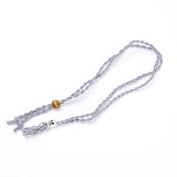 PandaHall Adjustable Braided Waxed Cord Macrame Pouch Necklace Making, Interchangeable Stone, with Wood Beads & Alloy Pipe Beads, Dark Gray...
PandaHall Adjustable Braided Waxed Cord Macrame Pouch Necklace Making, Interchangeable Stone, with Wood Beads & Alloy Pipe Beads, Dark Gray...