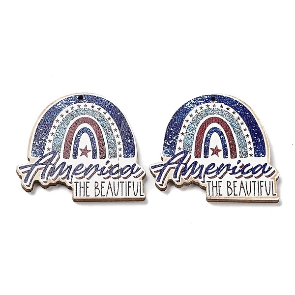 PandaHall Spray Painted Wood Big Pendants, Rainbow with Word Americe The Beautiful, 41.5x45x2.5mm, Hole: 1.6mm Wood Rainbow
PandaHall Spray Painted Wood Big Pendants, Rainbow with Word Americe The Beautiful, 41.5x45x2.5mm, Hole: 1.6mm Wood Rainbow