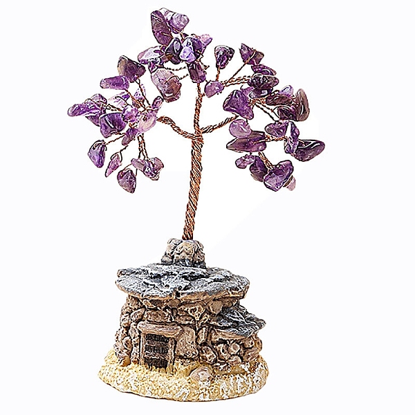 PandaHall Natural Amethyst Chips Tree Decorations, House Base Copper Wire Feng Shui Energy Stone Gift for Home Desktop Decoration, 80~100mm...
PandaHall Natural Amethyst Chips Tree Decorations, House Base Copper Wire Feng Shui Energy Stone Gift for Home Desktop Decoration, 80~100mm...