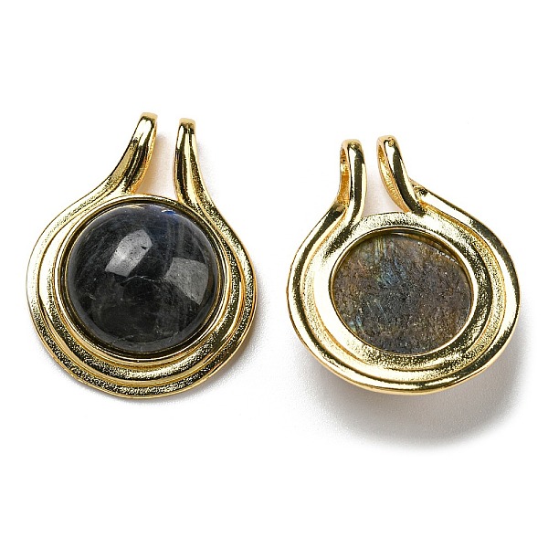 PandaHall Natural Labradorite Pendants, with Brass Findings, Cadmium Free & Lead Free, Flat round, Golden, 28~28.5x22x7.5mm, Hole: 4X2.5mm...
PandaHall Natural Labradorite Pendants, with Brass Findings, Cadmium Free & Lead Free, Flat round, Golden, 28~28.5x22x7.5mm, Hole: 4X2.5mm...