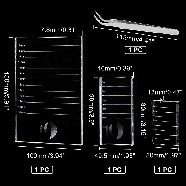 PandaHall ARRICRAFT Rectangle Glass False Eyelash Length Measruing Tools, with 304 Stainless Steel Tweezers, Clear, 4pcs/box Glass Rectangle...
PandaHall ARRICRAFT Rectangle Glass False Eyelash Length Measruing Tools, with 304 Stainless Steel Tweezers, Clear, 4pcs/box Glass Rectangle...