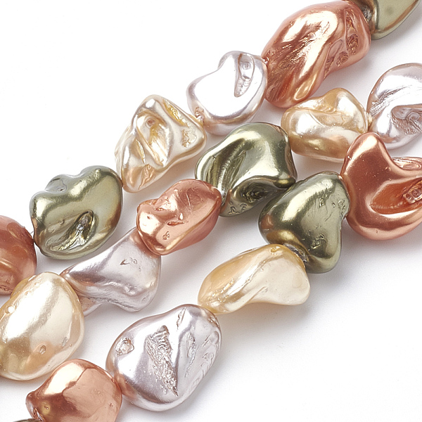 PandaHall Shell Pearl Beads Strands, Nuggets, Colorful, 15~26x10~20x8~15mm, Hole: 0.8mm, about 20~25pcs/strand, 15.7 inch Shell Pearl...
PandaHall Shell Pearl Beads Strands, Nuggets, Colorful, 15~26x10~20x8~15mm, Hole: 0.8mm, about 20~25pcs/strand, 15.7 inch Shell Pearl...