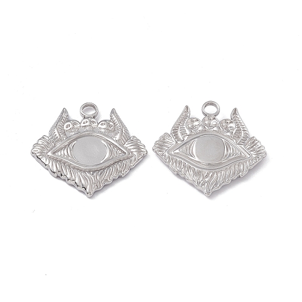 PandaHall 304 Stainless Steel Pendants, Eye with Skull Charm, Stainless Steel Color, 23.5x25x2mm, Hole: 2.8mm 304 Stainless Steel Eye
PandaHall 304 Stainless Steel Pendants, Eye with Skull Charm, Stainless Steel Color, 23.5x25x2mm, Hole: 2.8mm 304 Stainless Steel Eye