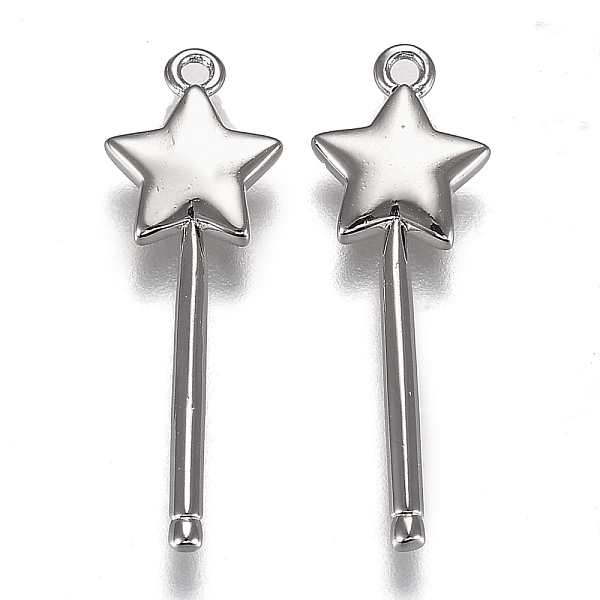 PandaHall Brass Pendants, Long-Lasting Plated, Cadmium Free & Lead Free, Star Magic Stick, Platinum, 27x9x2mm, Hole: 1.4mm Brass Star
PandaHall Brass Pendants, Long-Lasting Plated, Cadmium Free & Lead Free, Star Magic Stick, Platinum, 27x9x2mm, Hole: 1.4mm Brass Star