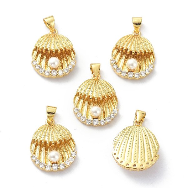 PandaHall Brass Clear Cubic Zirconia Pendants, Long-Lasting Plated, with Acrylic Pearl Beads, Shell, Lead Free & Cadmium Free, Real 18K Gold...
PandaHall Brass Clear Cubic Zirconia Pendants, Long-Lasting Plated, with Acrylic Pearl Beads, Shell, Lead Free & Cadmium Free, Real 18K Gold...