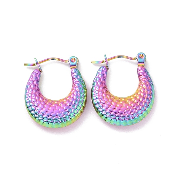 PandaHall Ion Plating(IP) Rainbow Color 304 Stainless Steel Chunky Crescent Moon Hoop Earrings for Women, 20.5x17x4mm, Pin: 0.8mm 304...
PandaHall Ion Plating(IP) Rainbow Color 304 Stainless Steel Chunky Crescent Moon Hoop Earrings for Women, 20.5x17x4mm, Pin: 0.8mm 304...