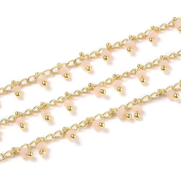 PandaHall 3.28 Feet Handmade Glass Beaded Chains, with Brass Eye Pins, Golden, Soldered, Round, Faceted, PeachPuff, 2.5x2x0.4mm, Beads..., Brown
PandaHall 3.28 Feet Handmade Glass Beaded Chains, with Brass Eye Pins, Golden, Soldered, Round, Faceted, PeachPuff, 2.5x2x0.4mm, Beads..., Brown