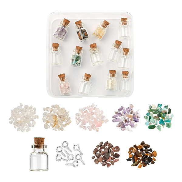 PandaHall DIY Jewelry Making Kits, Including 70g Natural Gemstone Chip Beads, 28Pcs Jar Glass Bottles and Iron Screw Eye Pin Peg Bails..., Multicolor
PandaHall DIY Jewelry Making Kits, Including 70g Natural Gemstone Chip Beads, 28Pcs Jar Glass Bottles and Iron Screw Eye Pin Peg Bails..., Multicolor