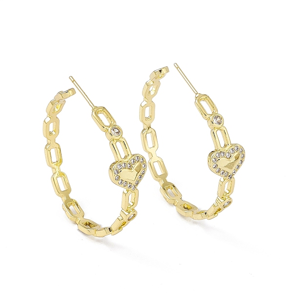 PandaHall Clear Cubic Zirconia Heart Stud Earrings, Rack Plating Brass Half Hoop Earrings for Women, Cadmium Free & Lead Free, Real 18K Gold...
PandaHall Clear Cubic Zirconia Heart Stud Earrings, Rack Plating Brass Half Hoop Earrings for Women, Cadmium Free & Lead Free, Real 18K Gold...