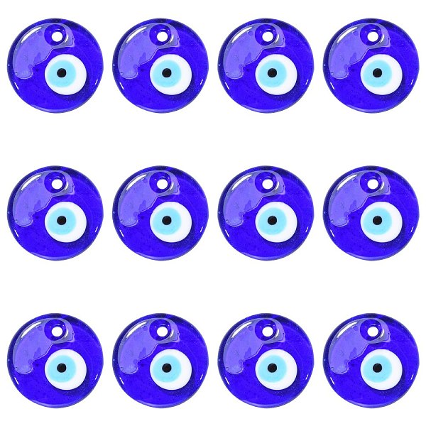 PandaHall Handmade Lampwork Evil Eye Pendants, Flat Round, Blue, 30x5mm, Hole: 3mm Lampwork Evil Eye Blue
PandaHall Handmade Lampwork Evil Eye Pendants, Flat Round, Blue, 30x5mm, Hole: 3mm Lampwork Evil Eye Blue