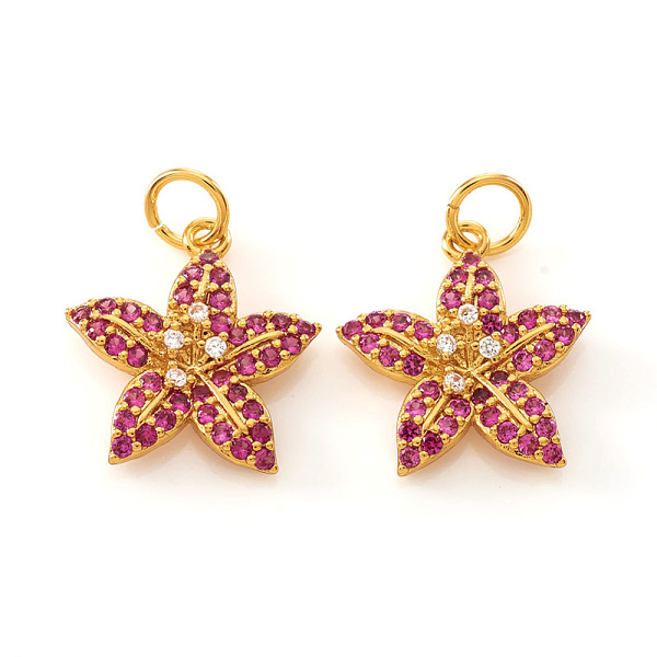 PandaHall Brass Micro Pave Cubic Zirconia Pendants, with Jump Rings, Flower, Fuchsia & Clear, Real 18K Gold Plated, 15.5x14.5x3mm, Jump Ring..., Pink
PandaHall Brass Micro Pave Cubic Zirconia Pendants, with Jump Rings, Flower, Fuchsia & Clear, Real 18K Gold Plated, 15.5x14.5x3mm, Jump Ring..., Pink