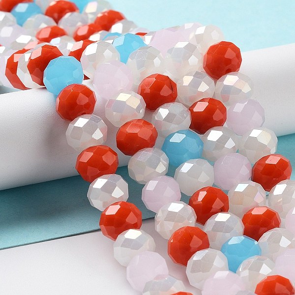 PandaHall Glass Beads Strands, Faceted, Rondelle, Orange Red, 10x8mm, Hole: 1mm, about 63~65pcs/strand, 19.2~20 inch(48~50cm) Glass Rondelle
PandaHall Glass Beads Strands, Faceted, Rondelle, Orange Red, 10x8mm, Hole: 1mm, about 63~65pcs/strand, 19.2~20 inch(48~50cm) Glass Rondelle