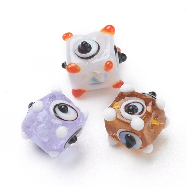PandaHall Handmade Bumpy Lampwork Beads, Square with Eye, Colorful, 9~10x6.5mm, Hole: 2mm, about 65pcs/strand, 17.52 inch(44.5cm) Lampwork...
PandaHall Handmade Bumpy Lampwork Beads, Square with Eye, Colorful, 9~10x6.5mm, Hole: 2mm, about 65pcs/strand, 17.52 inch(44.5cm) Lampwork...