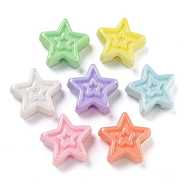 PandaHall UV Plating Iridescent Acrylic Beads, Star, Mixed Color, 20x21x9mm, Hole: 2.5mm Acrylic Star Multicolor
PandaHall UV Plating Iridescent Acrylic Beads, Star, Mixed Color, 20x21x9mm, Hole: 2.5mm Acrylic Star Multicolor