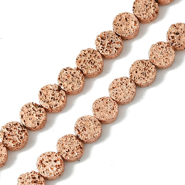 PandaHall Electroplated Natural Lava Rock Beads Strands, Flat Round, Rose Gold Plated, 6~6.5x2.5~3mm, Hole: 0.9mm, about 62pcs/strand...
PandaHall Electroplated Natural Lava Rock Beads Strands, Flat Round, Rose Gold Plated, 6~6.5x2.5~3mm, Hole: 0.9mm, about 62pcs/strand...