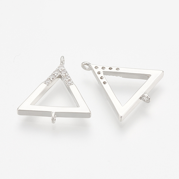 PandaHall Brass Micro Pave Cubic Zirconia Links, Clear, Triangle, Nickel Free, Real Platinum Plated, 14x12x1.5mm, Hole: 1mm Brass+Cubic...
PandaHall Brass Micro Pave Cubic Zirconia Links, Clear, Triangle, Nickel Free, Real Platinum Plated, 14x12x1.5mm, Hole: 1mm Brass+Cubic...