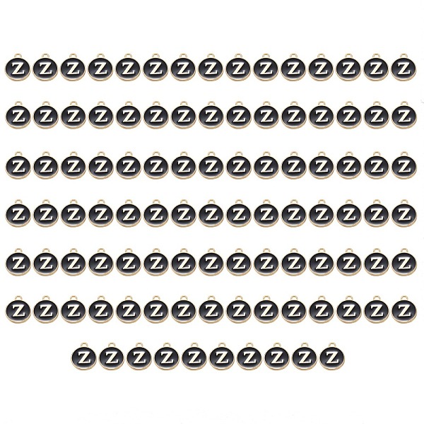 PandaHall Golden Plated Enamel Alloy Charms, Enamelled Sequins, Flat Round, Black, Letter.Z, 14x12x2mm, Hole: 1.5mm, 100pcs/Box Alloy+Enamel...
PandaHall Golden Plated Enamel Alloy Charms, Enamelled Sequins, Flat Round, Black, Letter.Z, 14x12x2mm, Hole: 1.5mm, 100pcs/Box Alloy+Enamel...