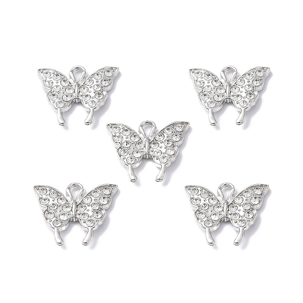 PandaHall Alloy Rhinestone Pendants, Cadmium Free & Lead Free, Butterfly Charms, Platinum, 16.5x19x2mm, Hole: 2mm Alloy+Rhinestone Butterfly
PandaHall Alloy Rhinestone Pendants, Cadmium Free & Lead Free, Butterfly Charms, Platinum, 16.5x19x2mm, Hole: 2mm Alloy+Rhinestone Butterfly