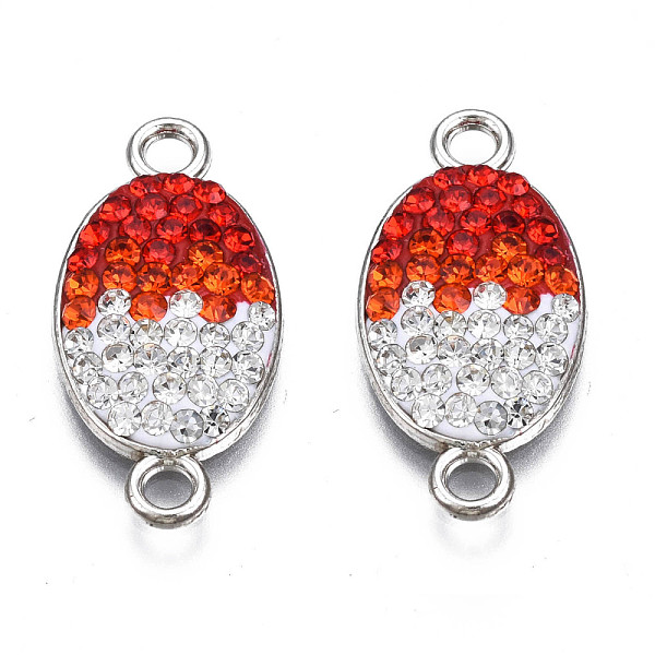 PandaHall Rack Plating Alloy Links Connectors, with Polymer Clay Rhinestone, Cadmium Free & Lead Free, Platinum Plated, Oval, Siam..., Red
PandaHall Rack Plating Alloy Links Connectors, with Polymer Clay Rhinestone, Cadmium Free & Lead Free, Platinum Plated, Oval, Siam..., Red