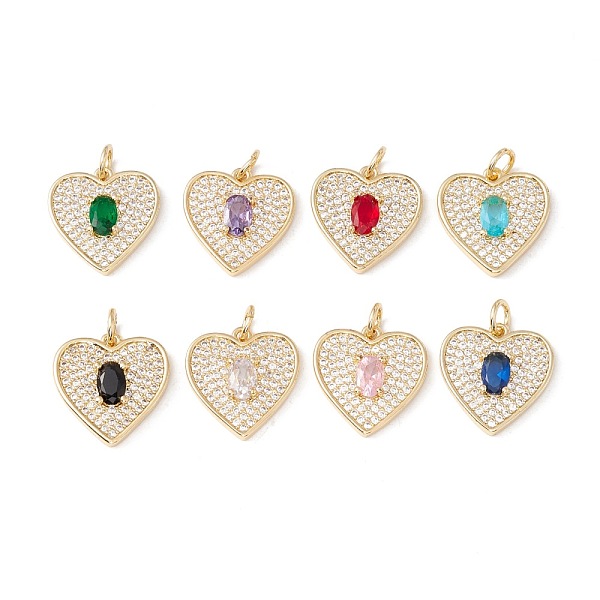 PandaHall Brass Micro Pave Cubic Zirconia Pendants, with Jump Ring, Cadmium Free & Lead Free, Real 18K Gold Plated, Heart, Mixed Color..., Multicolor
PandaHall Brass Micro Pave Cubic Zirconia Pendants, with Jump Ring, Cadmium Free & Lead Free, Real 18K Gold Plated, Heart, Mixed Color..., Multicolor