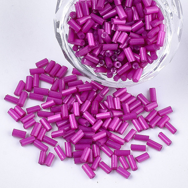 PandaHall Glass Bugle Beads, Round Hole, Opaque Colours, Magenta, 3~5x1.5~2mm, Hole: 0.8mm, about 15000pcs/bag Glass Pink
PandaHall Glass Bugle Beads, Round Hole, Opaque Colours, Magenta, 3~5x1.5~2mm, Hole: 0.8mm, about 15000pcs/bag Glass Pink