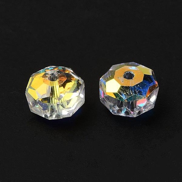 PandaHall Transparent Glass Beads, Faceted, Rondelle, Crystal AB, 6x4mm, Hole: 1.2mm Glass Rondelle Clear
PandaHall Transparent Glass Beads, Faceted, Rondelle, Crystal AB, 6x4mm, Hole: 1.2mm Glass Rondelle Clear