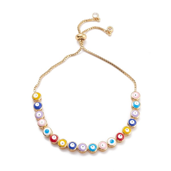 PandaHall Evil Eye Enamel Link Bracelets for Girl Women, Real 18K Gold Plated Slider Bracelets with Brass Findings, Lead Free & Cadmium Free...
PandaHall Evil Eye Enamel Link Bracelets for Girl Women, Real 18K Gold Plated Slider Bracelets with Brass Findings, Lead Free & Cadmium Free...