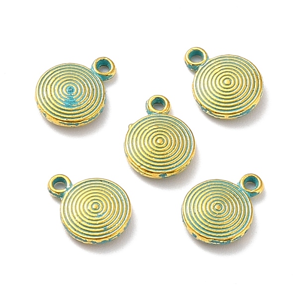 PandaHall Alloy Charms, Flat Round, Golden & Green Patina, 12x9x2.5mm, Hole: 1.2mm Alloy Flat Round
PandaHall Alloy Charms, Flat Round, Golden & Green Patina, 12x9x2.5mm, Hole: 1.2mm Alloy Flat Round