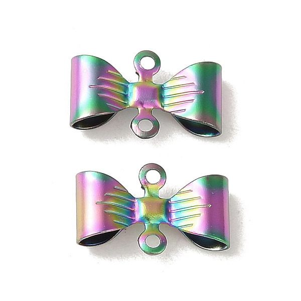 PandaHall 304 Stainless Steel Connector Charms, Bowknot, Rainbow Color, 11.5x7.5x3mm, Hole: 1mm 304 Stainless Steel Bowknot
PandaHall 304 Stainless Steel Connector Charms, Bowknot, Rainbow Color, 11.5x7.5x3mm, Hole: 1mm 304 Stainless Steel Bowknot