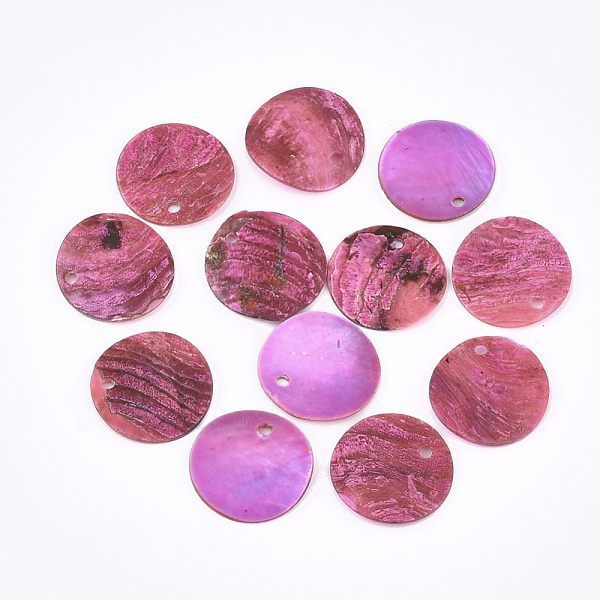 PandaHall Spray Paint Natural Akoya Shell Pendants, Mother of Pearl Shell Pendants, Flat Round, Hot Pink, 15x1~3mm, Hole: 1.1~1.5mm Akoya...
PandaHall Spray Paint Natural Akoya Shell Pendants, Mother of Pearl Shell Pendants, Flat Round, Hot Pink, 15x1~3mm, Hole: 1.1~1.5mm Akoya...
