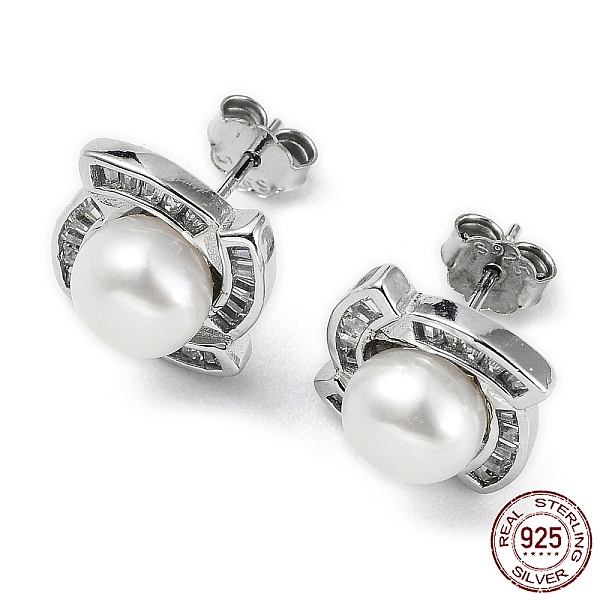PandaHall Rhodium Plated 925 Sterling Silver Micro Pave Cubic Zirconia Vortex Stud Earrings for Women, Natural Pearls Beaded Earrings...
PandaHall Rhodium Plated 925 Sterling Silver Micro Pave Cubic Zirconia Vortex Stud Earrings for Women, Natural Pearls Beaded Earrings...