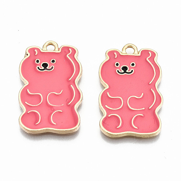 PandaHall Alloy Enamel Pendants, Cadmium Free & Lead Free, Bear, Light Gold, Cerise, 25.5x16x1.5mm, Hole: 2mm Alloy+Enamel Bear Red
PandaHall Alloy Enamel Pendants, Cadmium Free & Lead Free, Bear, Light Gold, Cerise, 25.5x16x1.5mm, Hole: 2mm Alloy+Enamel Bear Red